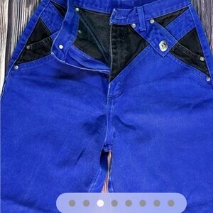 Circle T Royal Blue Jeans with Black Accent